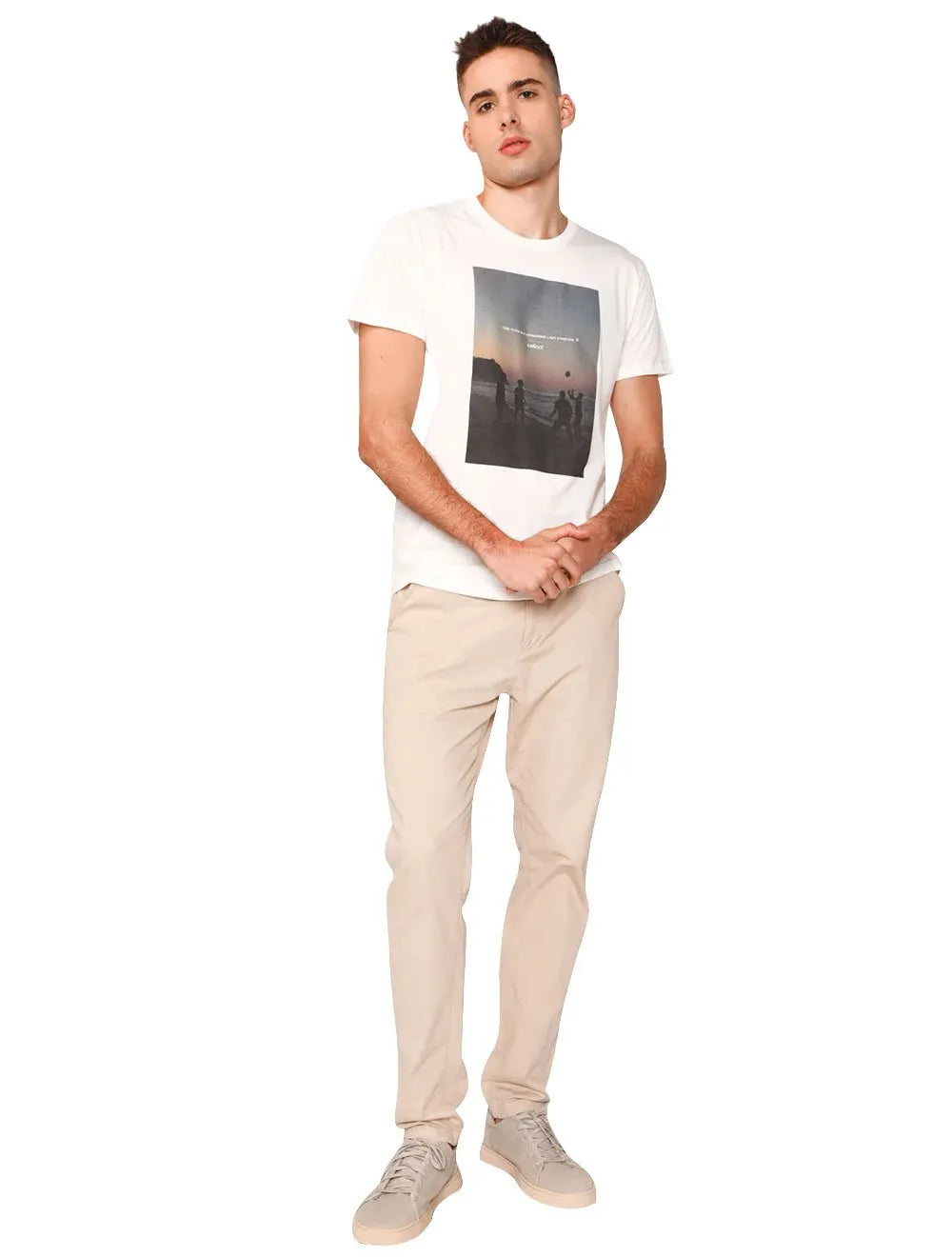 Camiseta Colcci Masculina Memories Last Forever Off-White