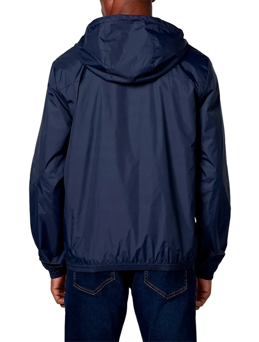 Jaqueta Dudalina Masculina Nylon Hoodie Corta Vento Azul Marinho