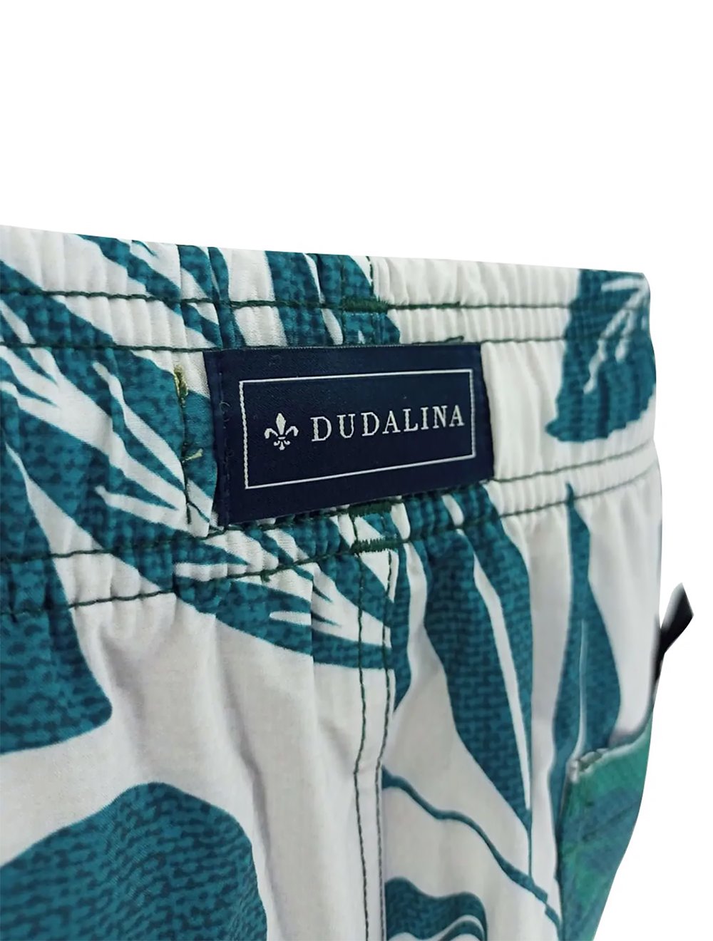 Short Dudalina Masculino D'Água Floral Verde Escuro