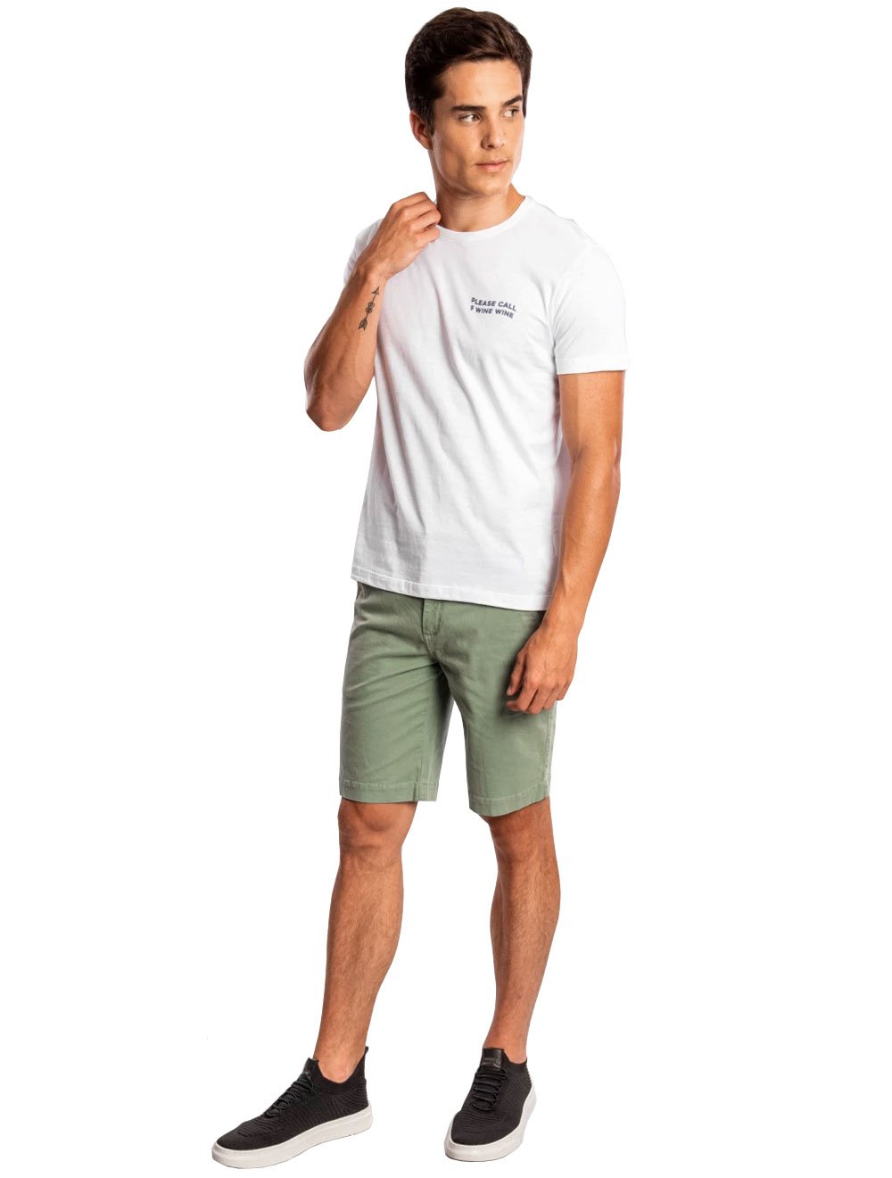 Camiseta Sergio K Masculina Please Call 9 Branca