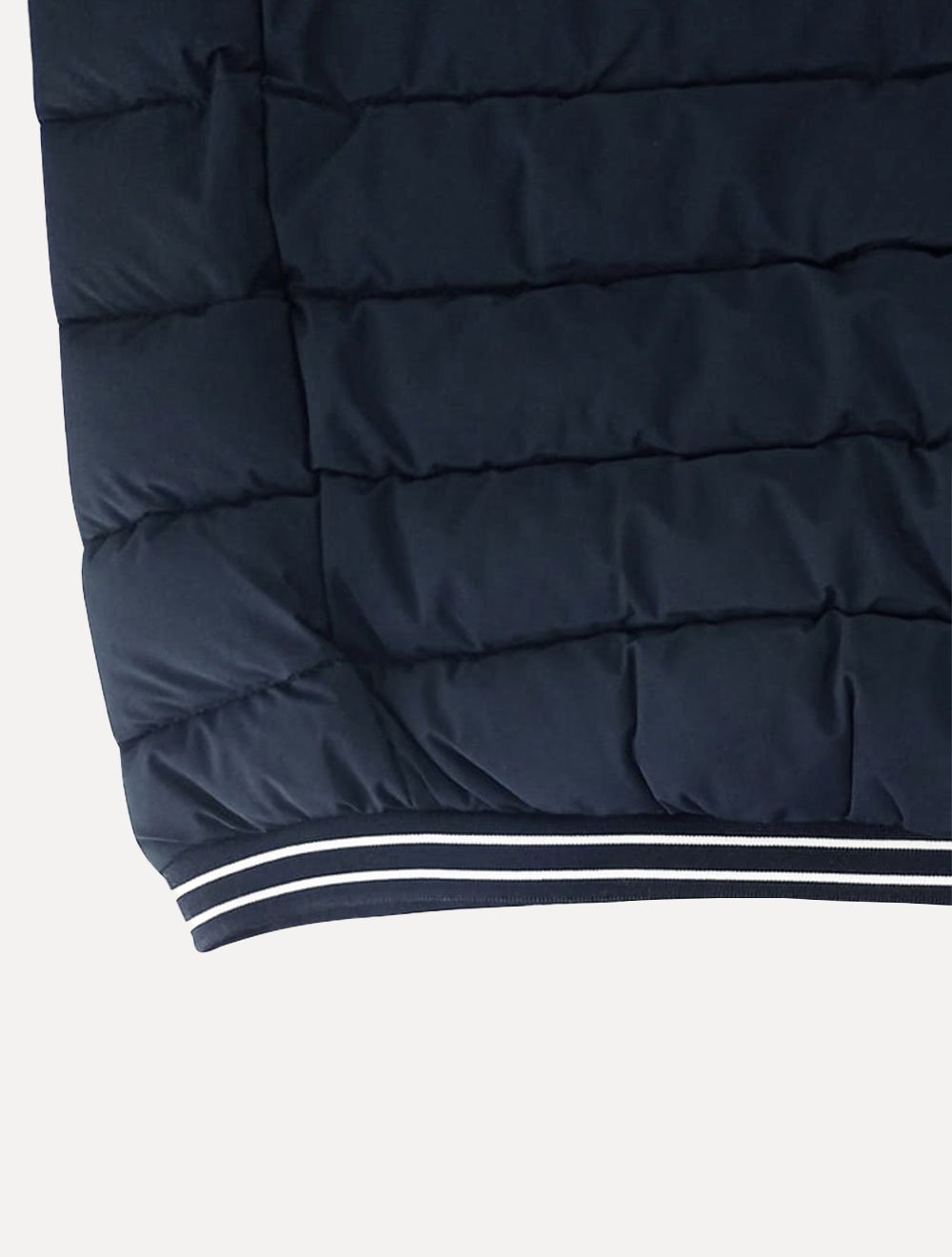 Jaqueta Calvin Klein Masculina Hoodie Matelassê Stripes Azul Marinho