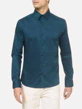 Camisa Calvin Klein Masculina Slim Cannes Essential Azul Marinho