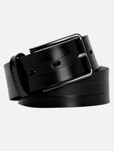 Cinto Aramis Masculino Basico Couro Pinstripe Preto