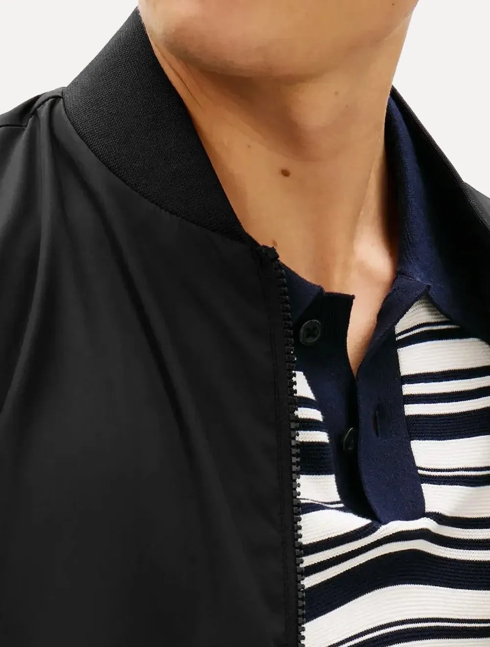 Jaqueta Tommy Hilfiger Branded Rubber Bomber Preta