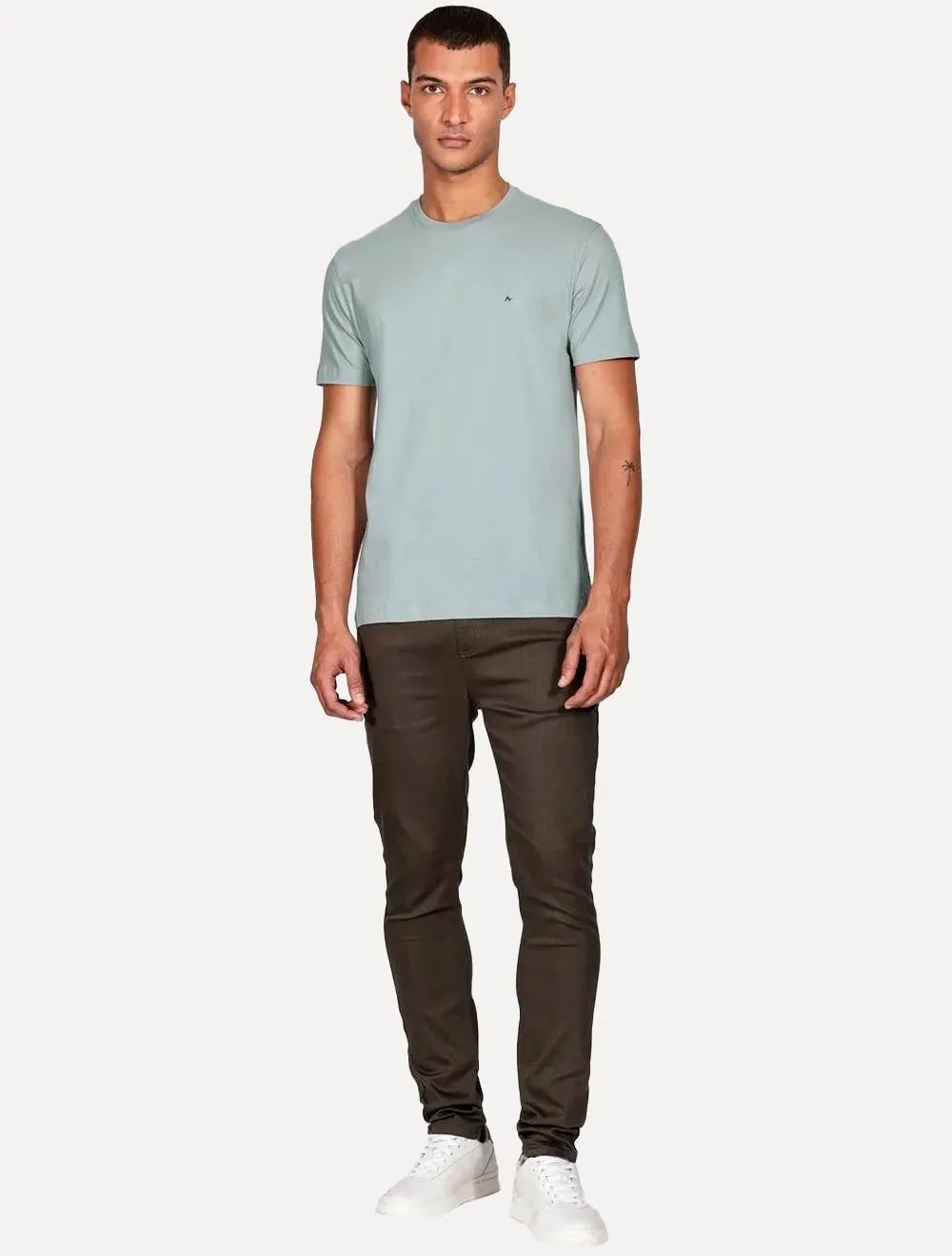Camiseta Aramis Masculina Basic Lisa Cinza