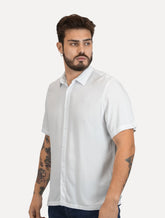 Camisa Colcci Masculina Manga Curta Relax Branca