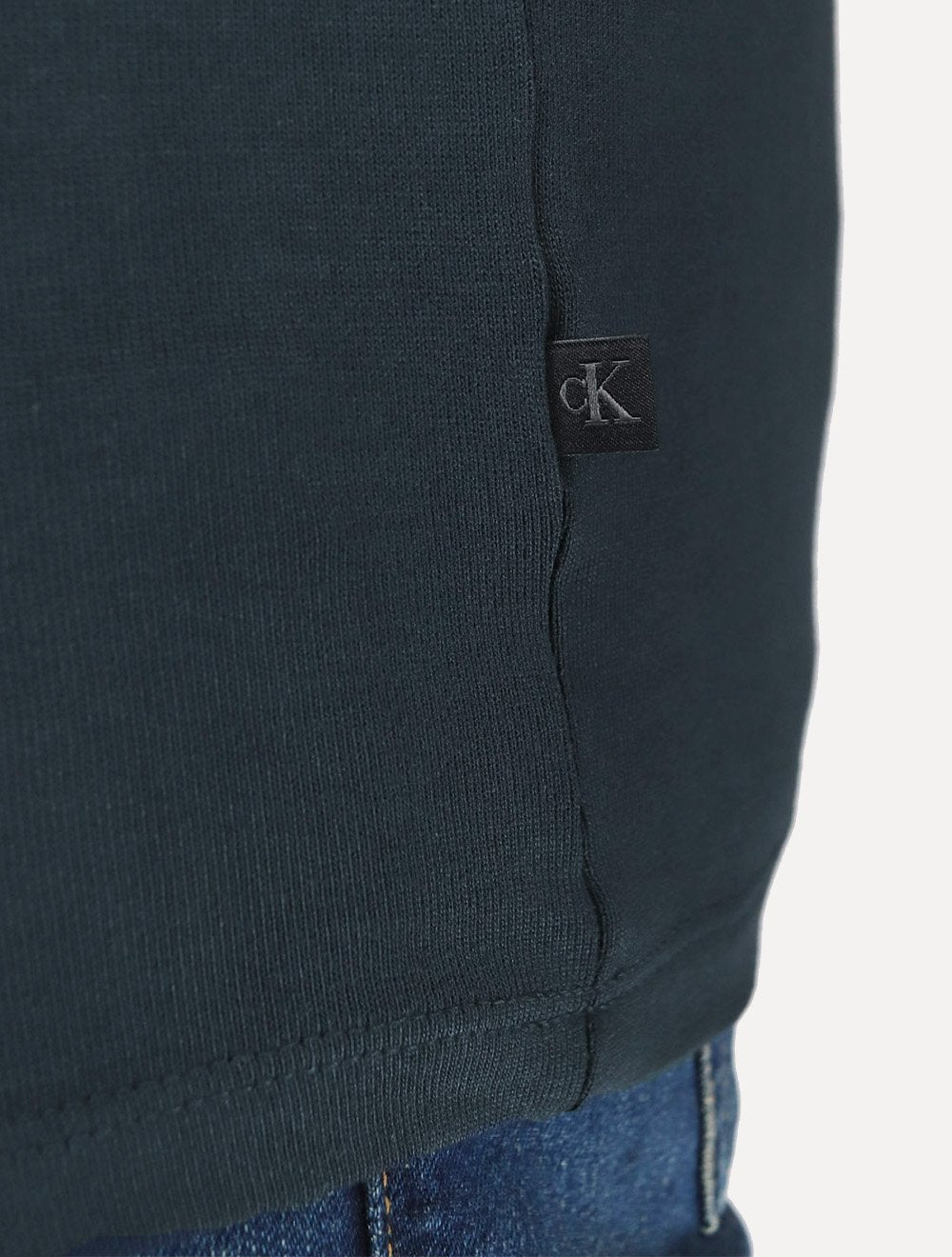 Camiseta Calvin Klein Jeans Masculina Lisa Tricot Azul Marinho