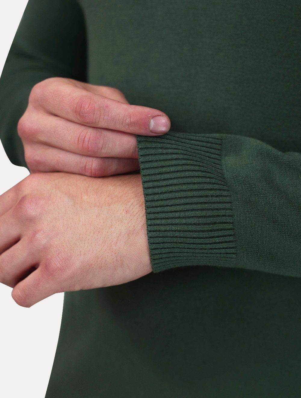 Suéter Dixen Masculina Tricot Manga Longa com Ziper Frontal Verde