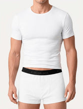 Cueca King & Joe Boxer Lisa Black Logo Branca Pack 2UN AC26701 00002