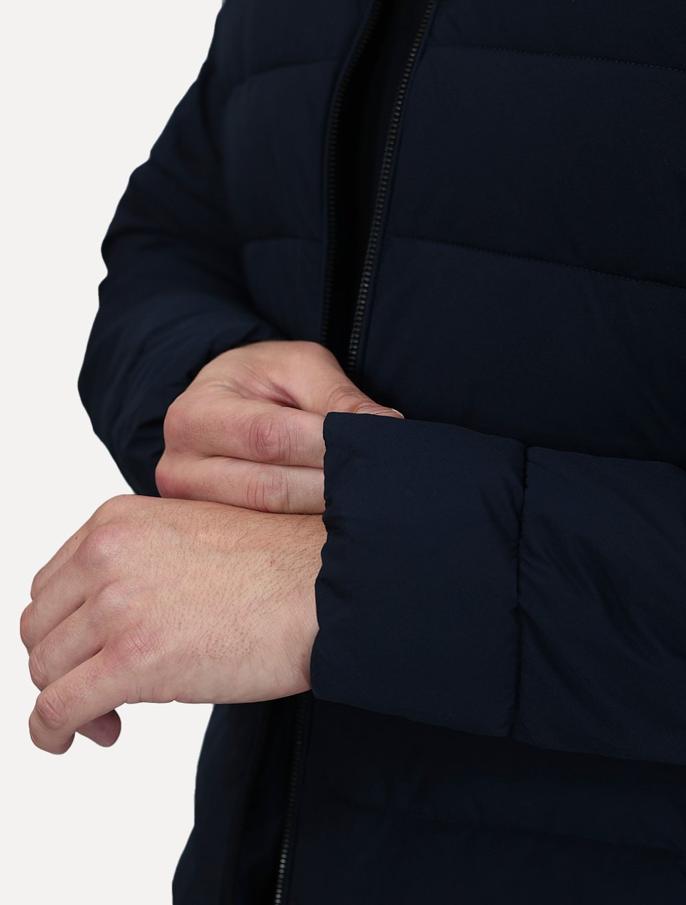 Jaqueta Calvin Klein Masculina Matelassê Full-Zip Azul Marinho