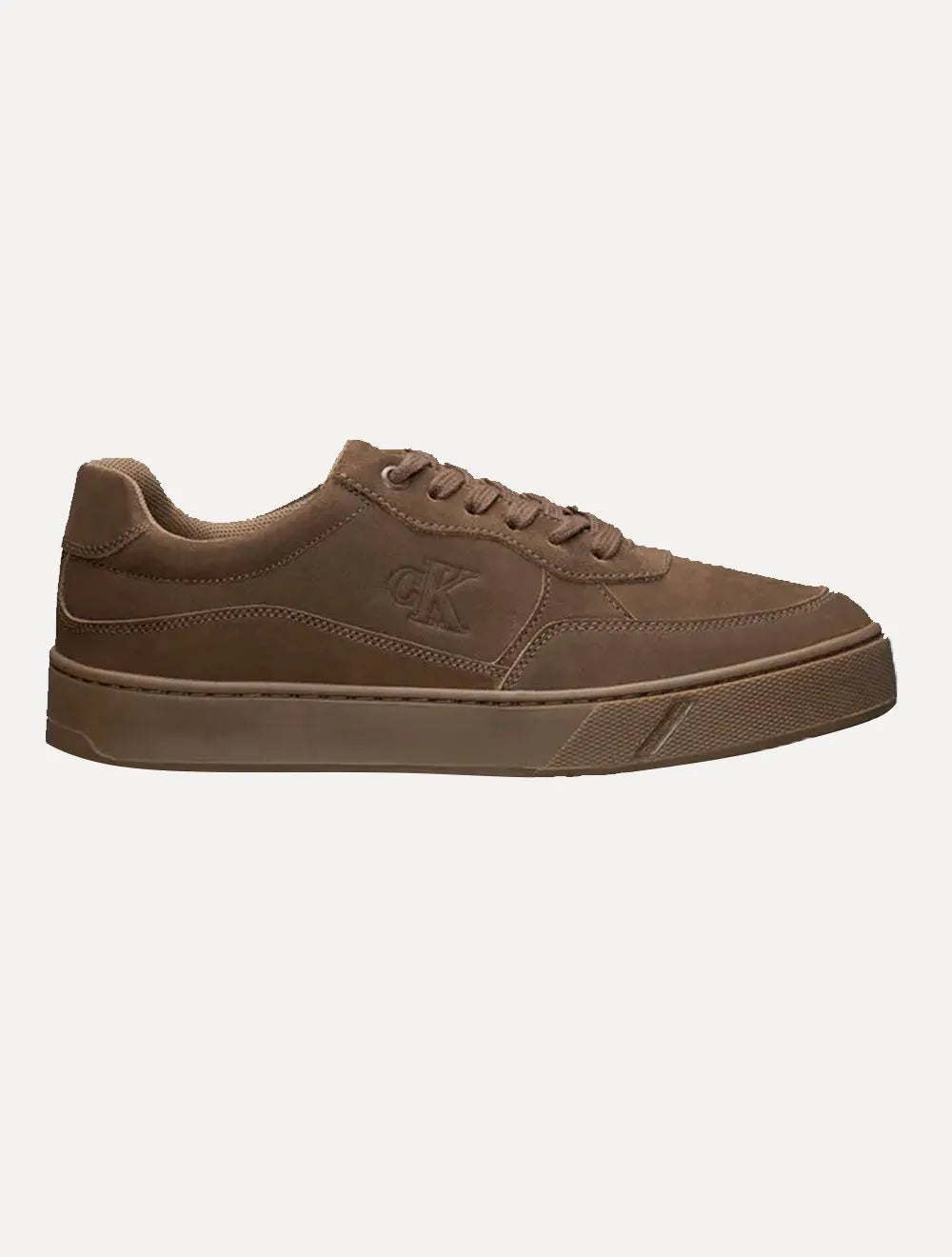 Tênis Calvin Klein Jeans Masculino Palito Side Nobuck Marrom