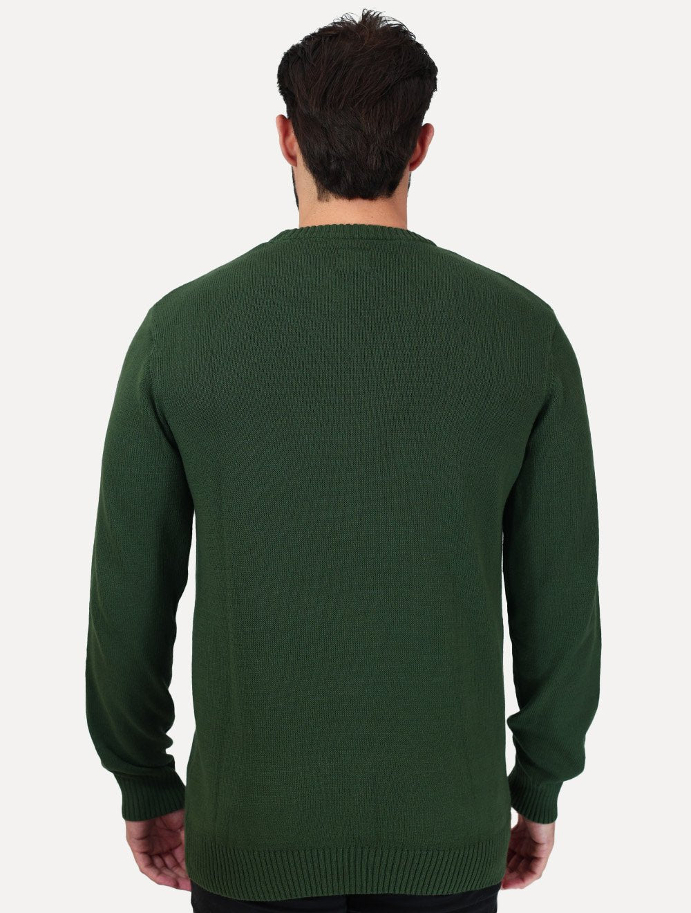 Suéter Levis Masculino Crewneck Classic Housemark Logo Verde Escuro