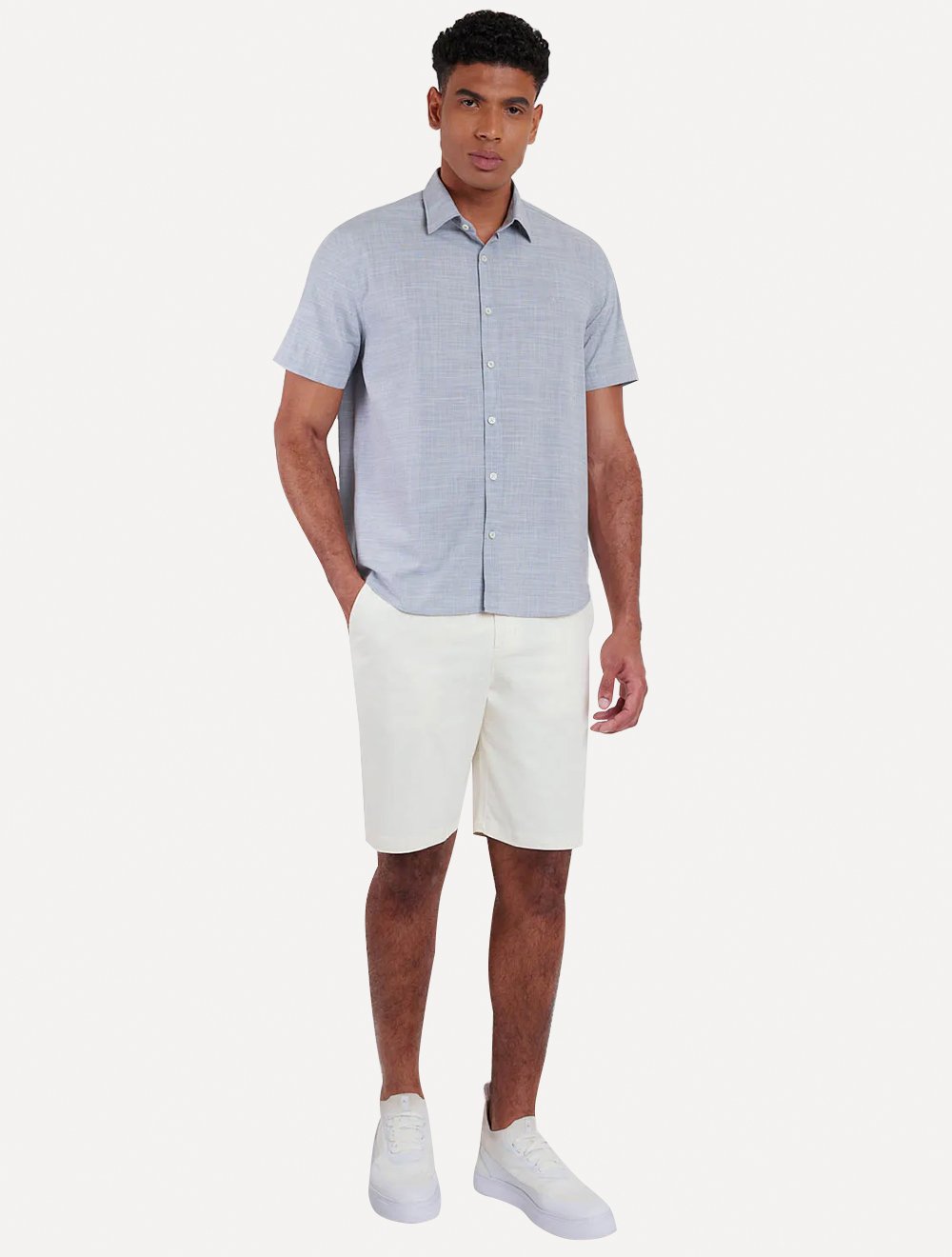 Bermuda Aramis Masculina Chino Color Essential Off-White