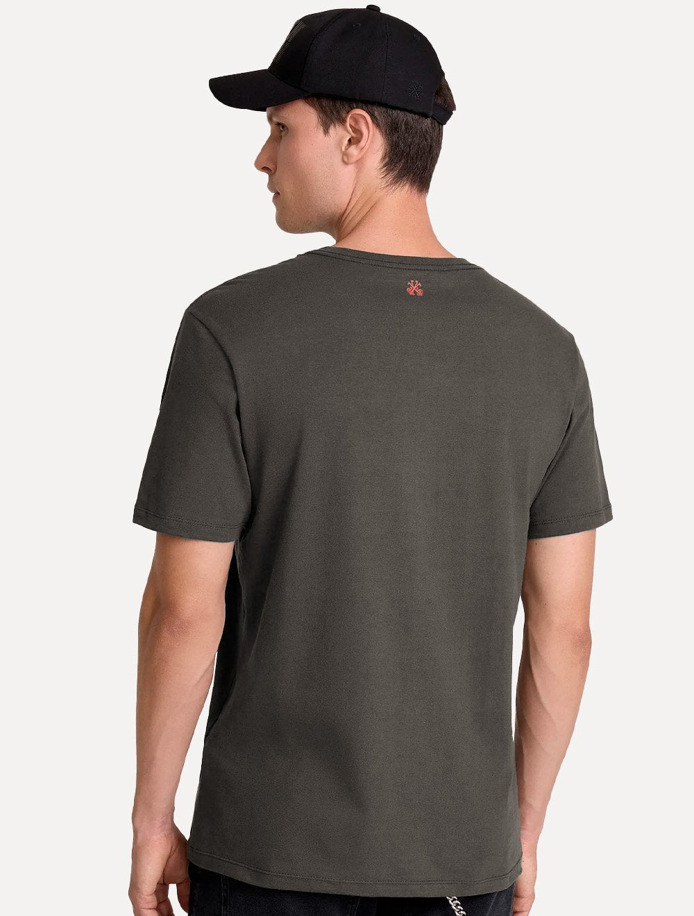 Camiseta John John Masculina Regular Fit Basic Lisa Cinza Escuro