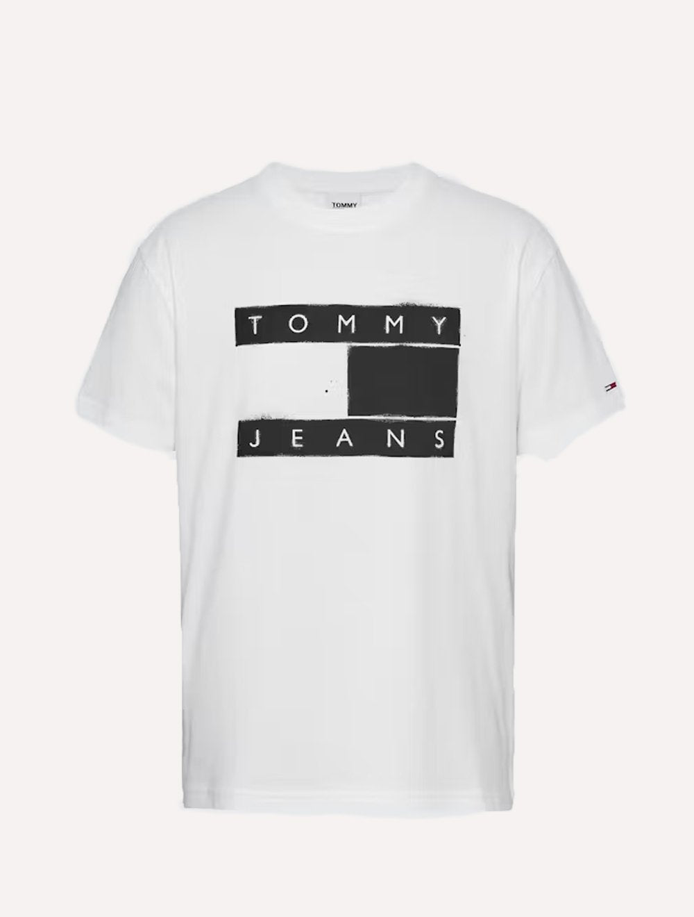 Camiseta Tommy Jeans Masculina Classic Spray Flag Branca