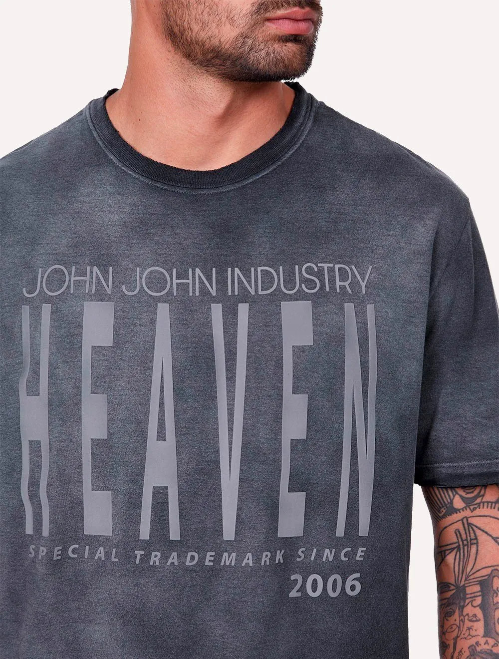 Camiseta John John Masculina Relaxed Special Heaven Grafite Mescla