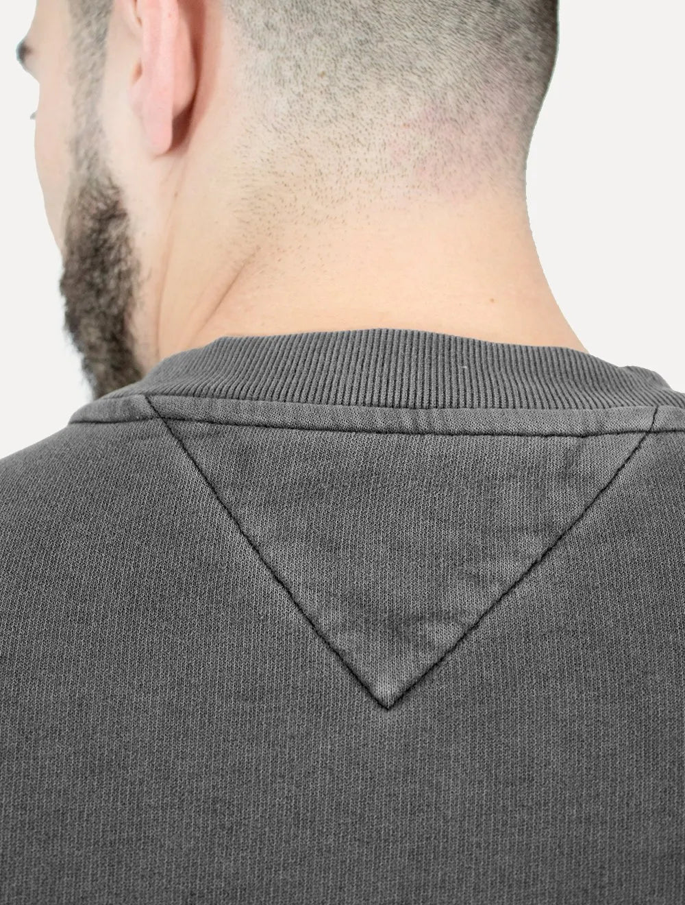 Moletom Tommy Jeans Masculino Relaxed C-neck Varsity Chumbo