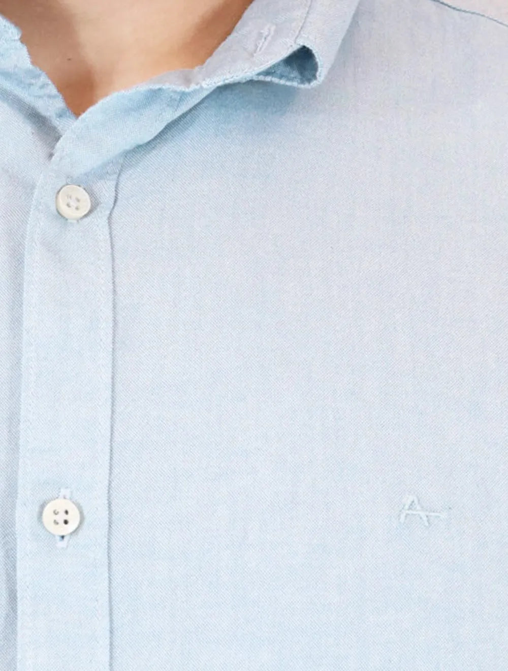 Camisa Aramis Masculina Regular Slim Linho Azul Clara