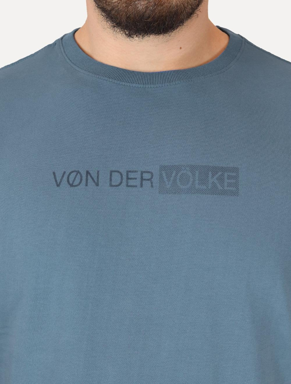 Camiseta Von der Volke Masculina Origineel Lettering Azul