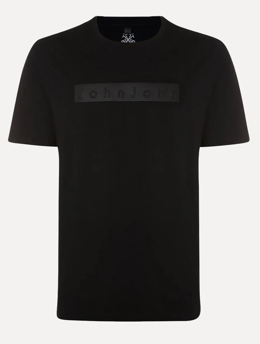 Camiseta John John Masculina Regular Embossed Sash Preta