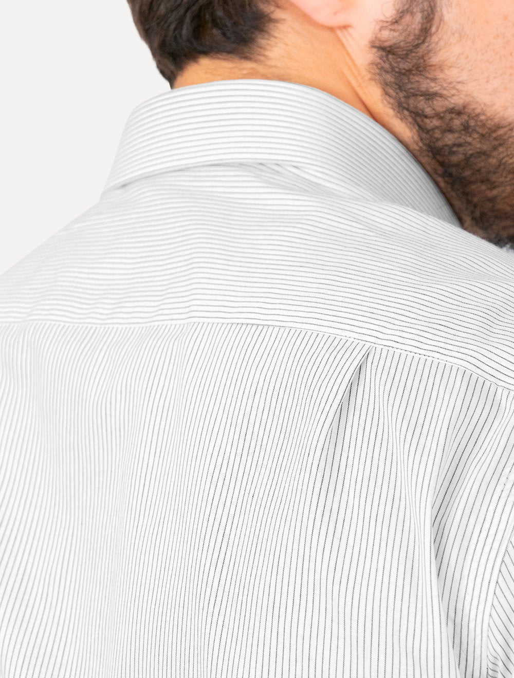 Camisa Dudalina Masculina Comfort Pocket Listrada Lines Branca