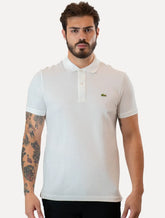 Polo Lacoste Masculina Slim Fit Petit Piquet Branca