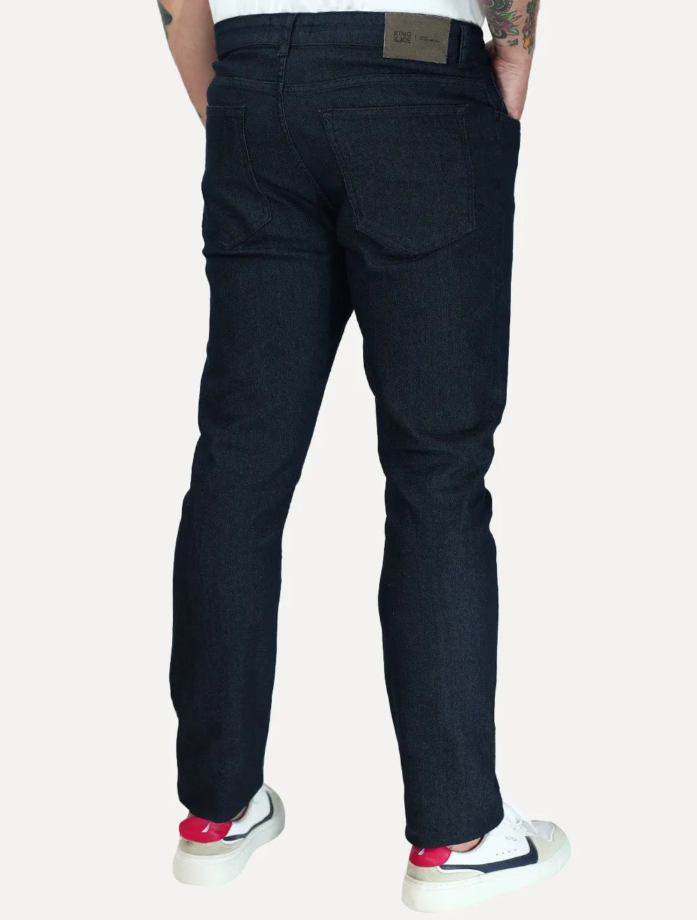 Calça King & Joe Jeans Masculina Regular Smoke Black Azul Marinho