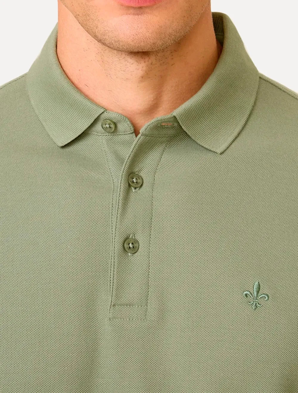 Polo Dudalina Piquet Essentials Básica Cotton Verde Claro