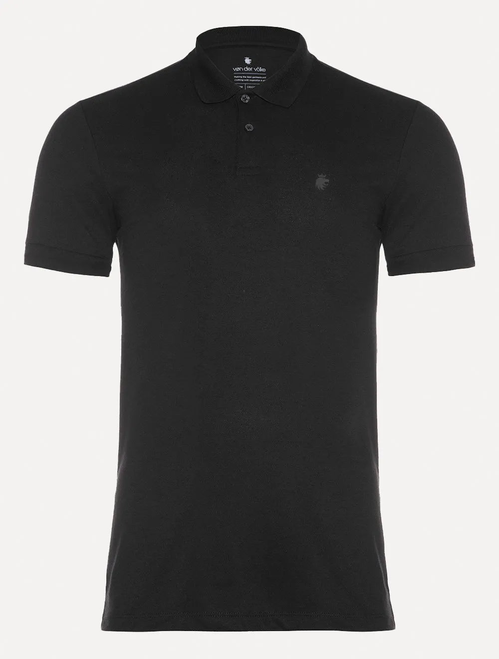 Polo Von der Volke Masculina Piquet Origineel Slash Preta