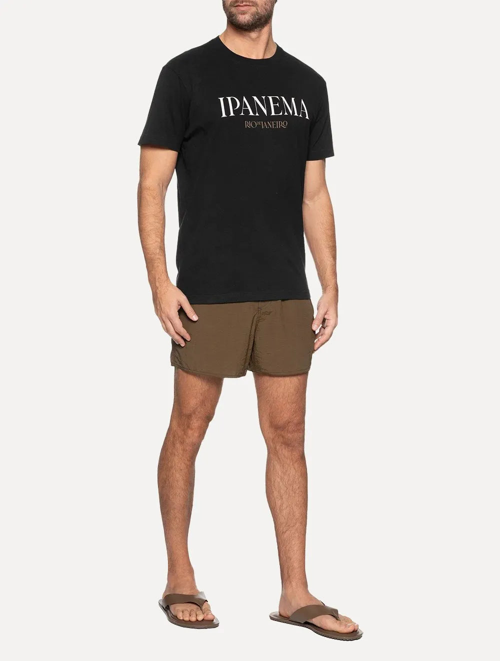 Camiseta Osklen Masculina Regular Vintage Ipanema Serif Preta