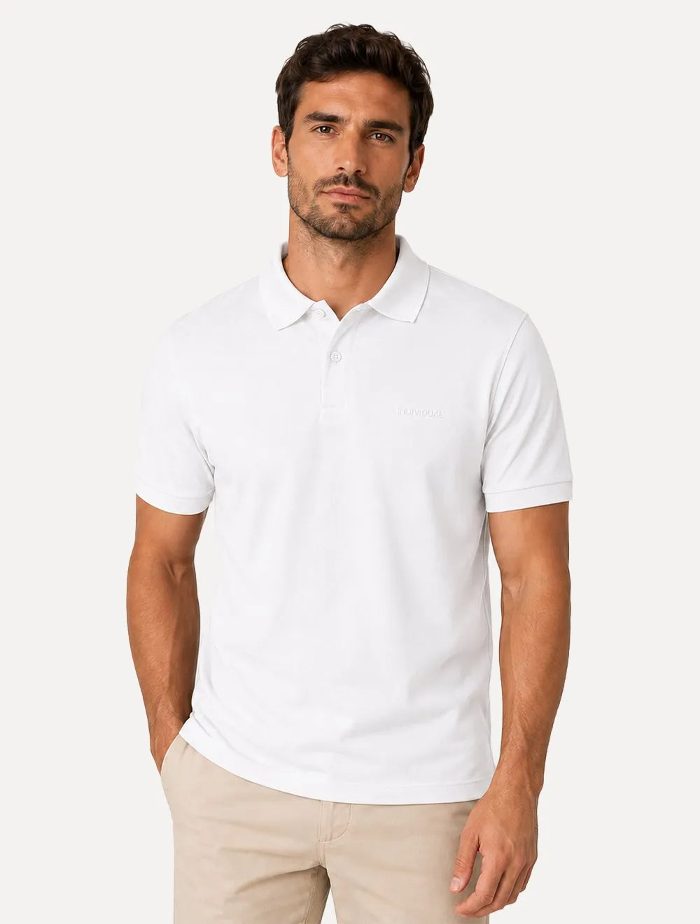 Polo Individual Masculina Comfort Pima Soft Touch Branca