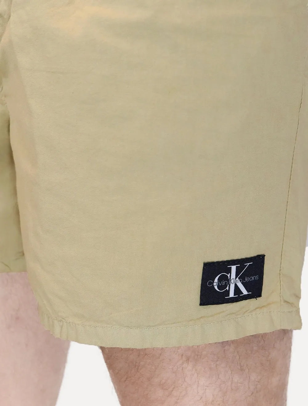 Short Calvin Klein Jeans Sarja Masculino Color Elastic Cáqui Claro