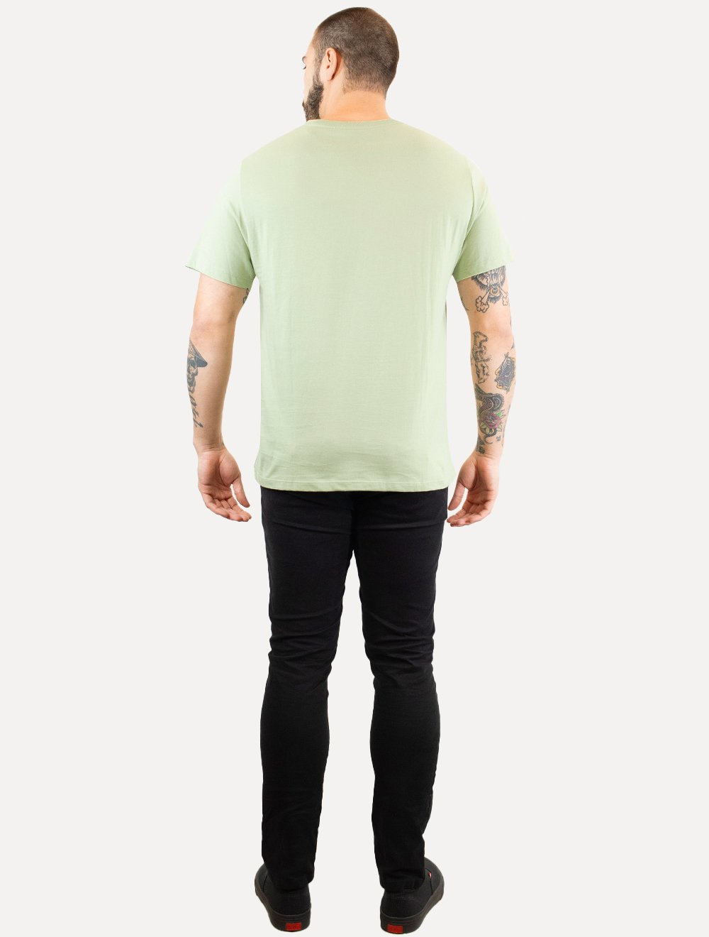 Camiseta Dudalina Masculina Essentials Modal Logo Verde Claro