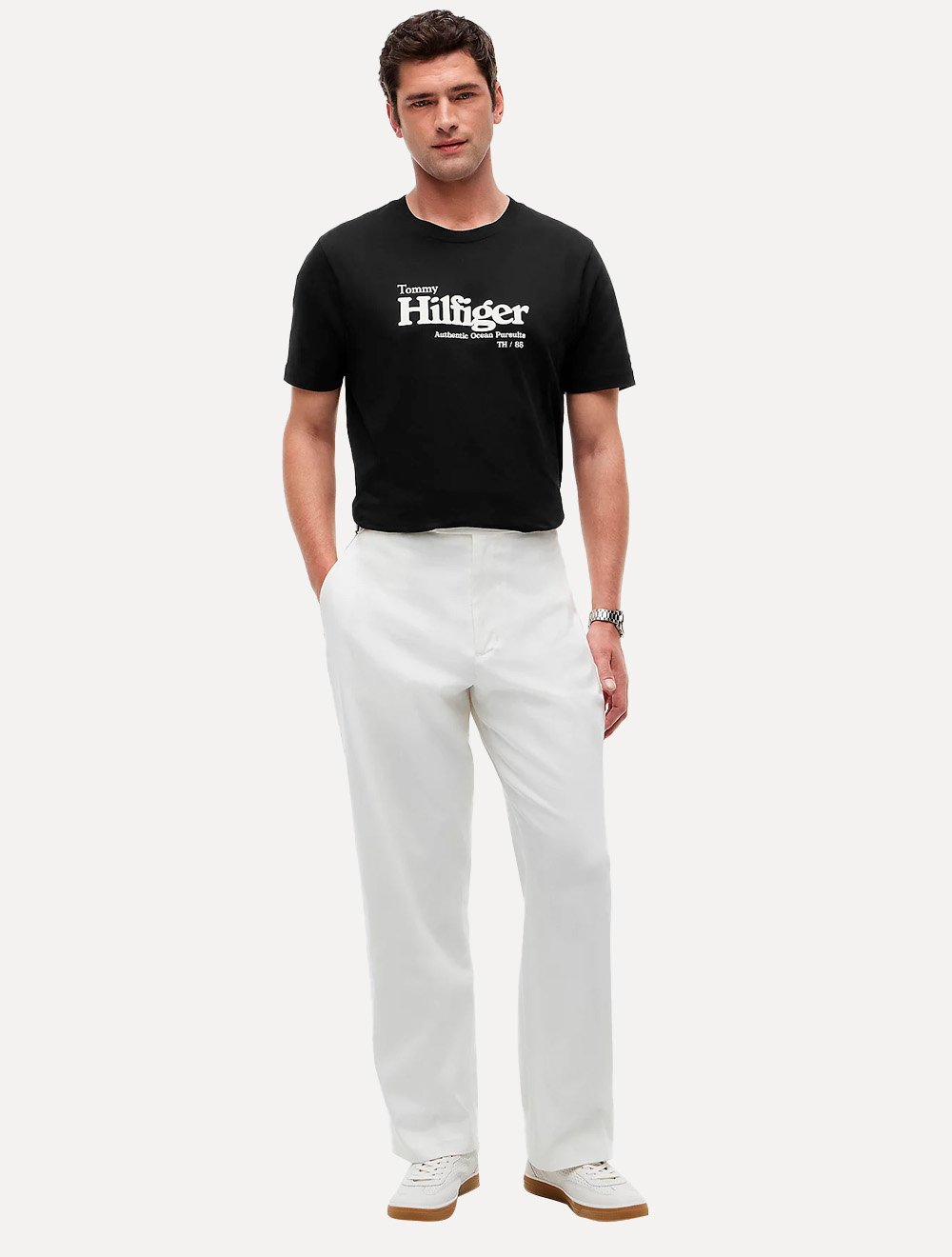 Camiseta Tommy Hilfiger Masculina Authentic Ocean Pursuit Preta