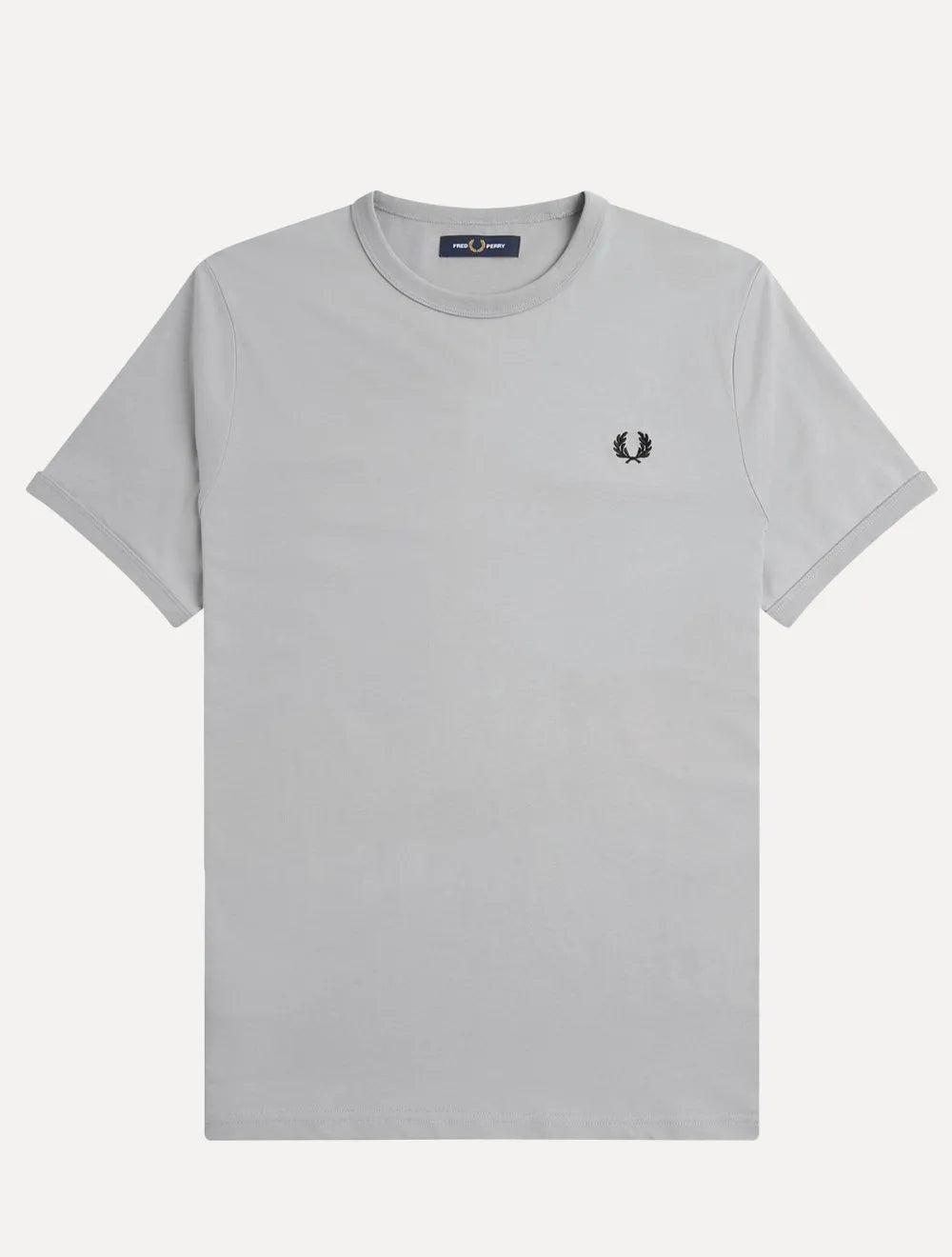 Camiseta Fred Perry Masculina Regular Ringer Logo Cinza