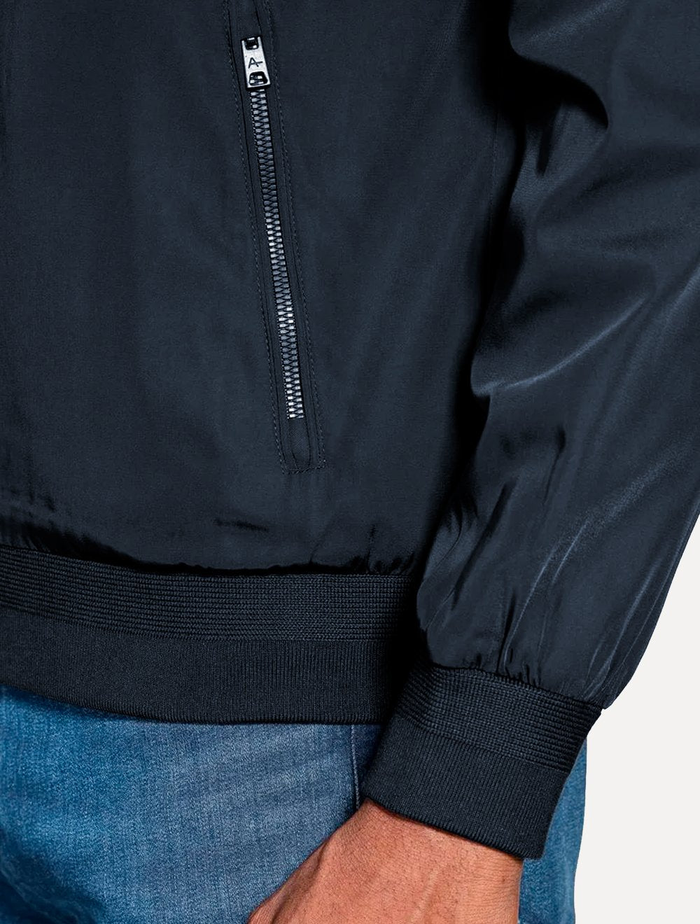 Jaqueta Aramis Masculina Nylon Bomber Liquid Repeller Azul Marinho