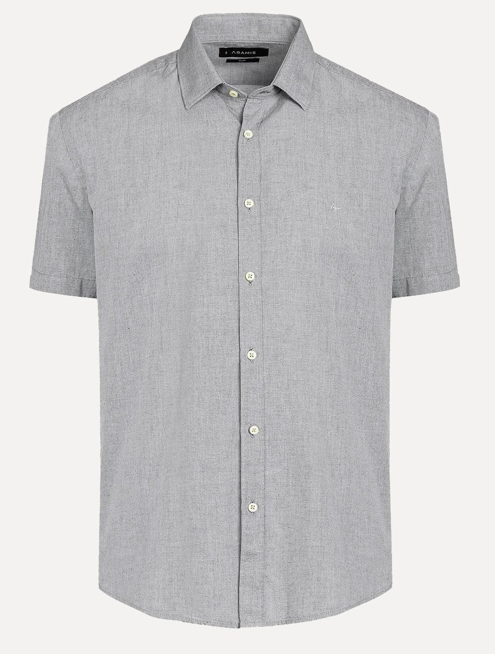 Camisa Aramis Masculina Slim Algodão Willis Chumbo