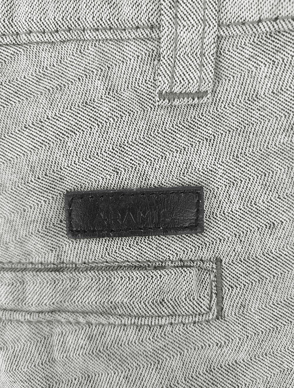 Bermuda Aramis Masculina Chino Fishbone Cinza