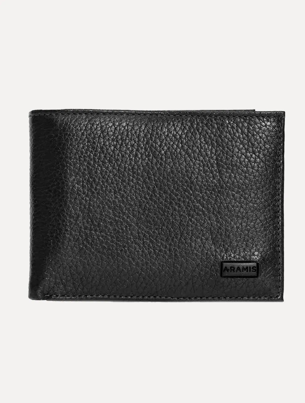 Carteira Aramis Masculina Couro Floater Horizontal Preto