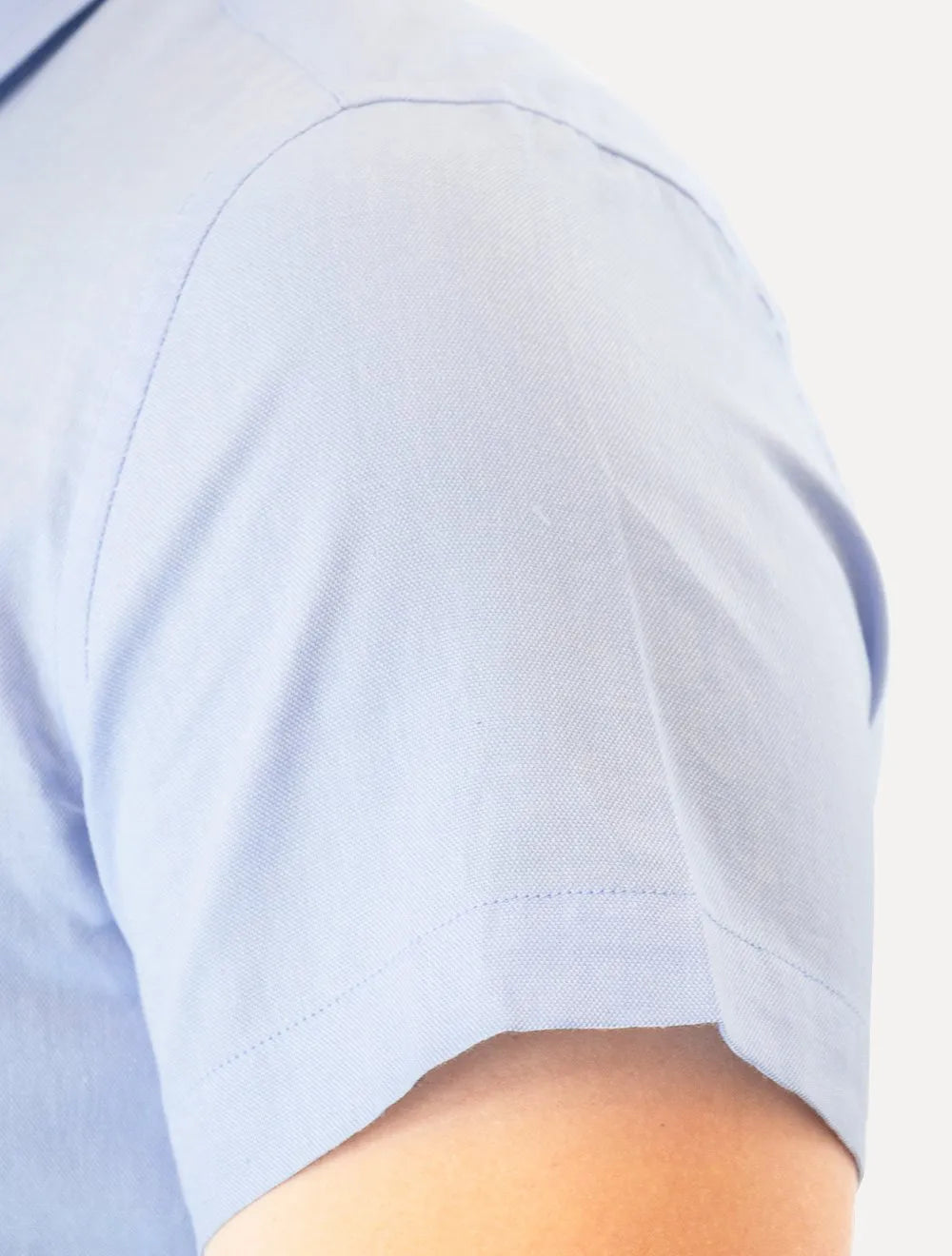 Camisa Original Penguin Masculina Manga Curta Regular Oxford Azul Claro Mescla
