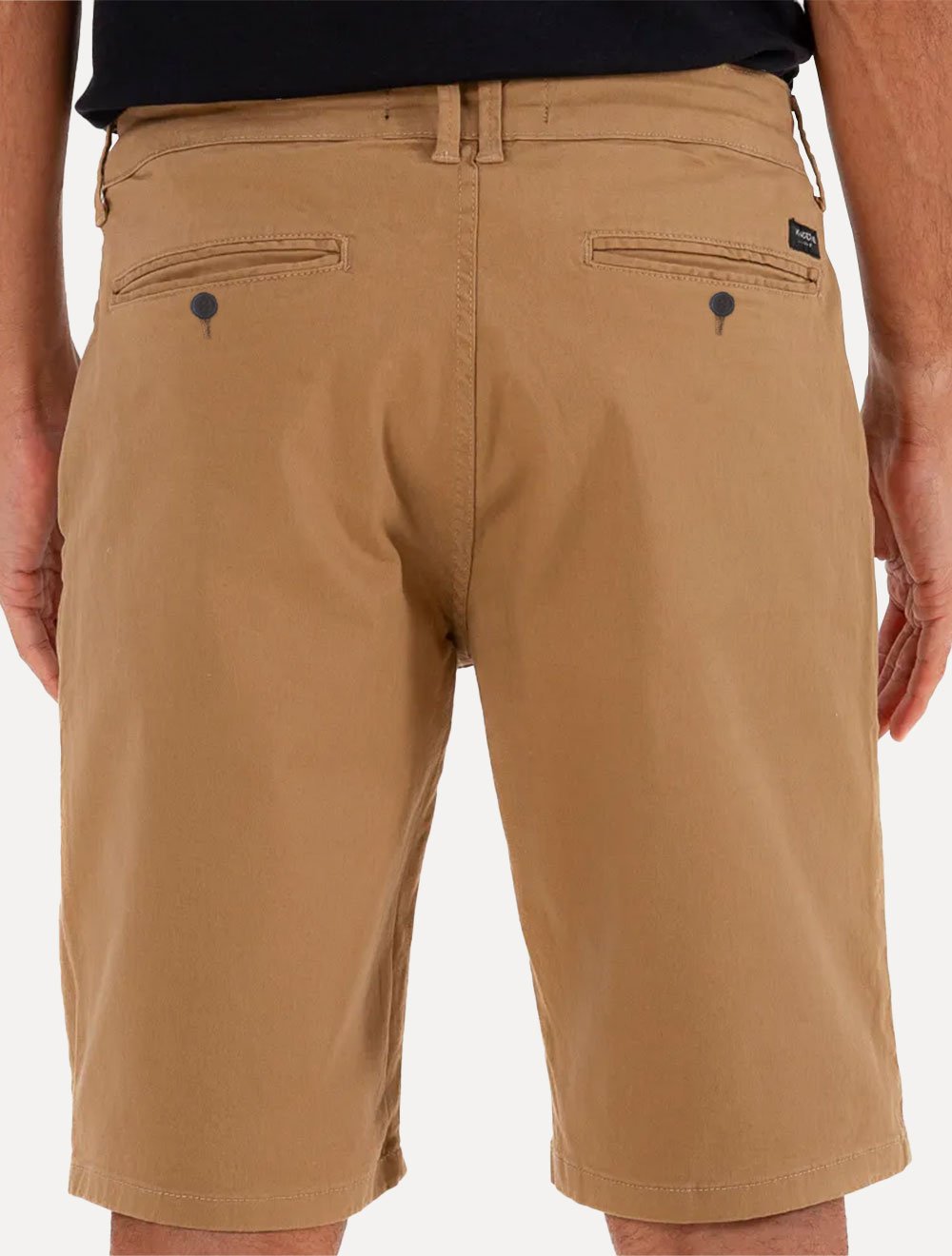 Bermuda King & Joe Masculina Sarja Slim Elastano Cáqui