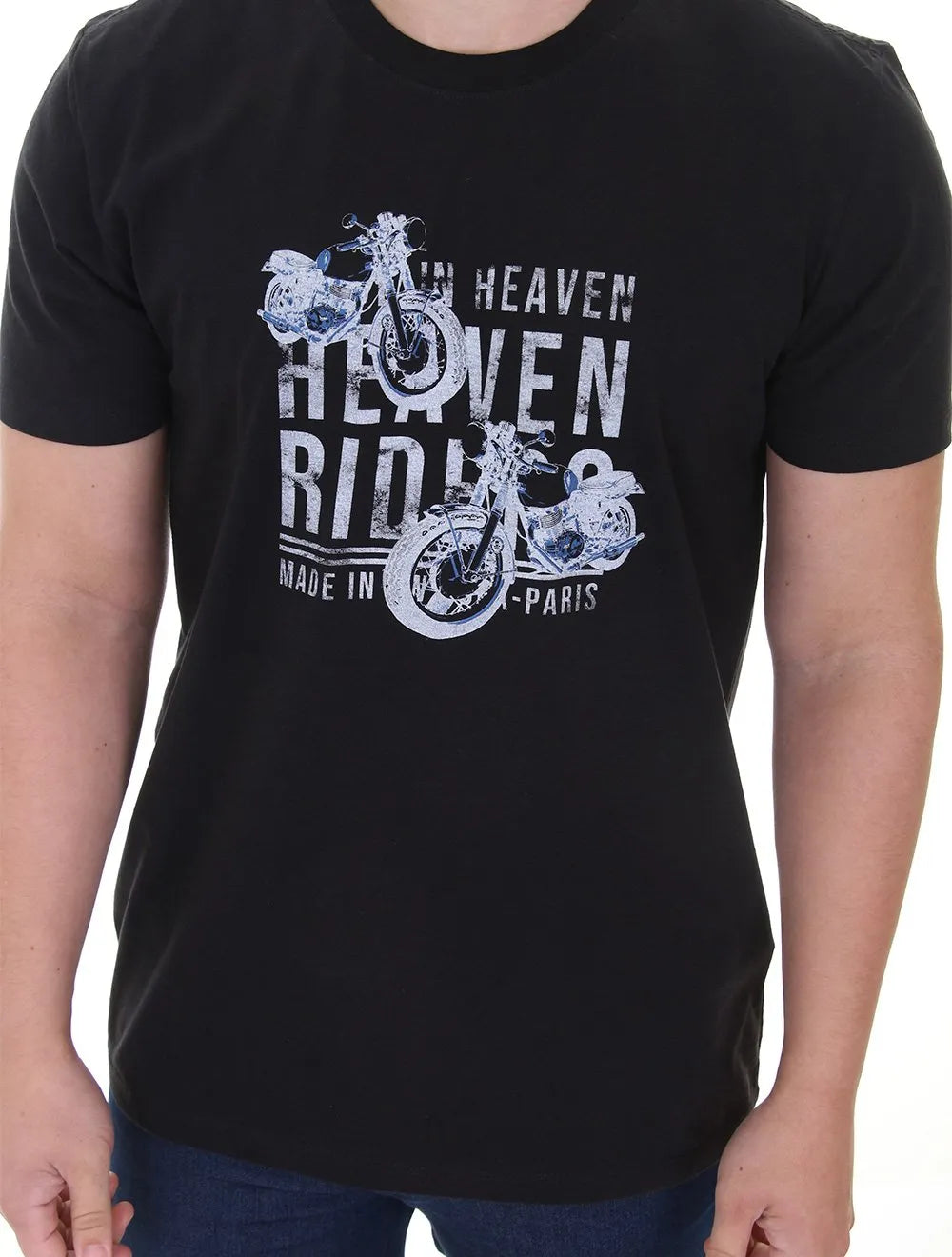 Camiseta John John Masculina Regular Moto Heaven Riders Preta