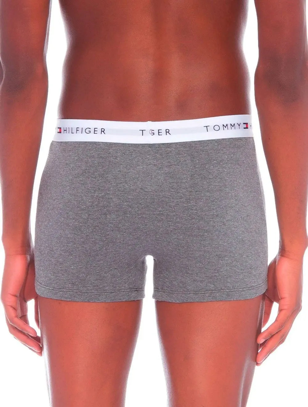 Cueca Tommy Hilfiger Cotton Stretch Trunk Preta Cinza Grafite Pack 3UN