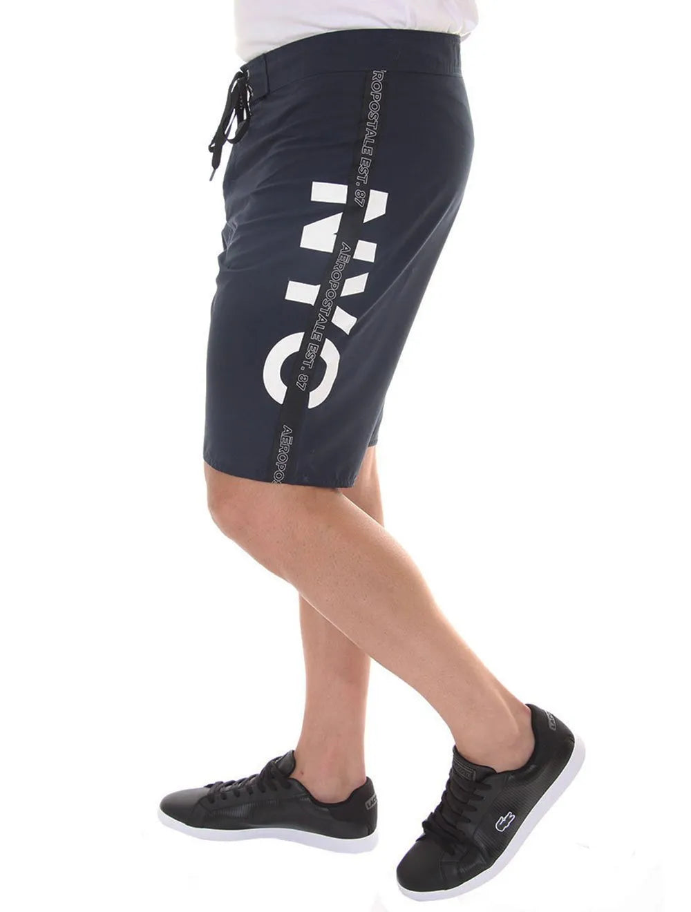 Bermuda Aeropostale Masculino Boardshorts NYC Aero Tape Azul Marinho