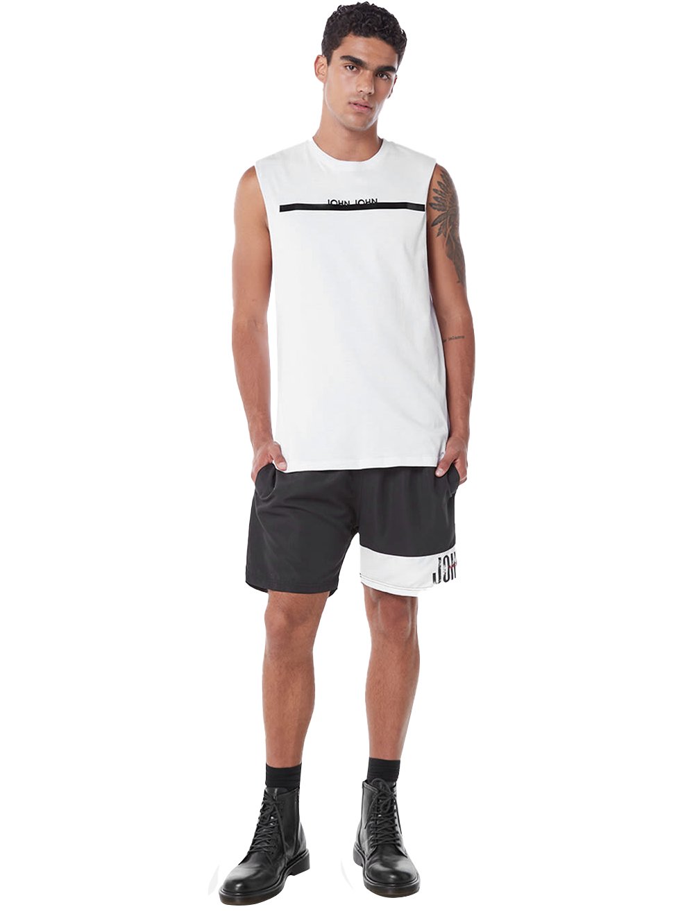 Short John John D'Água Masculino Reto Electriciy Preto