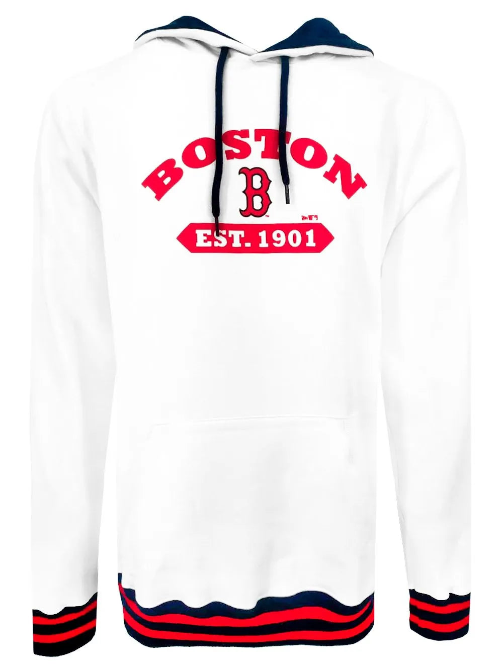 Moletom New Era Masculino Hoodie College Rounded Boston Red Sox Branco