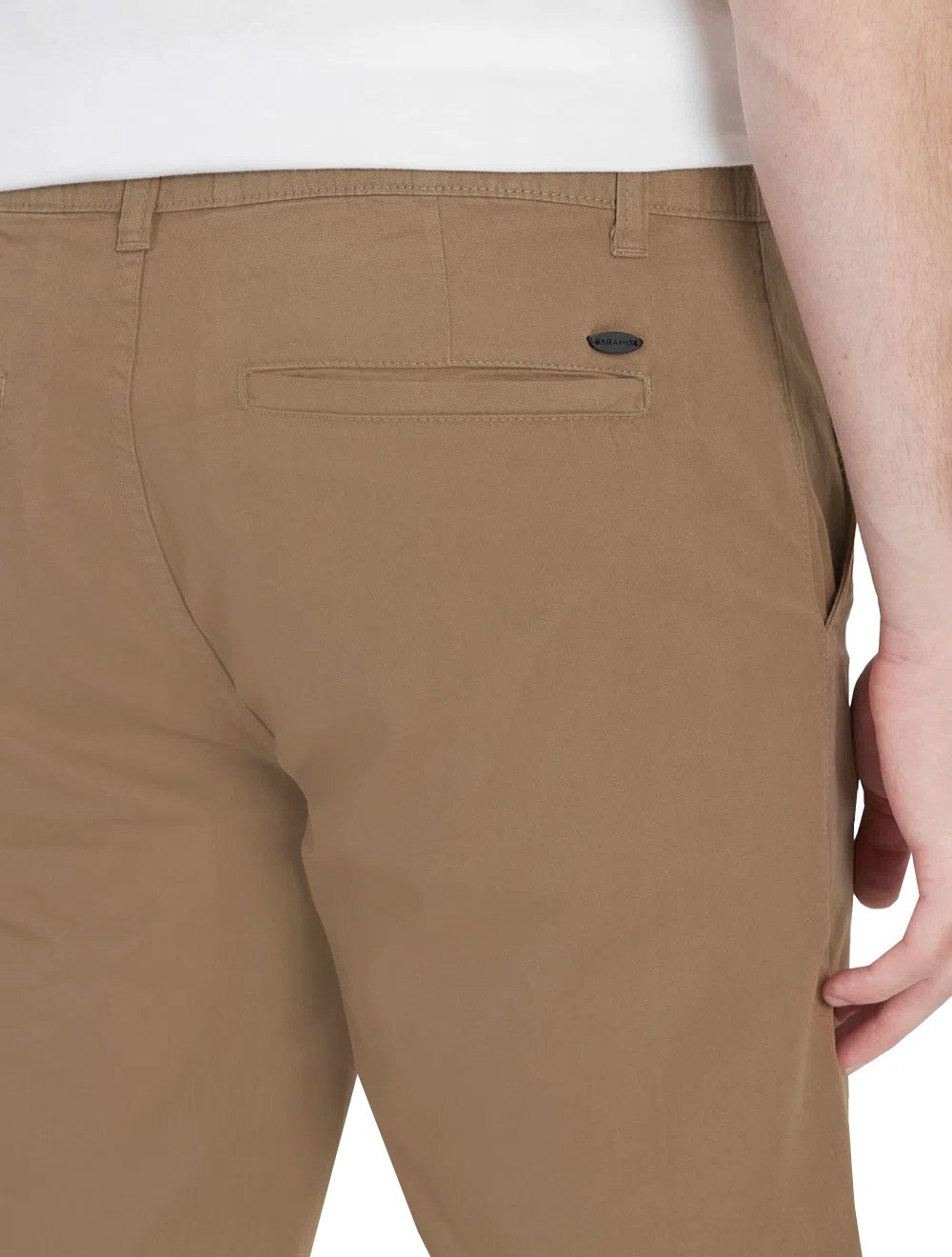 Bermuda Aramis Masculina Chino Color Basica Castor Marrom
