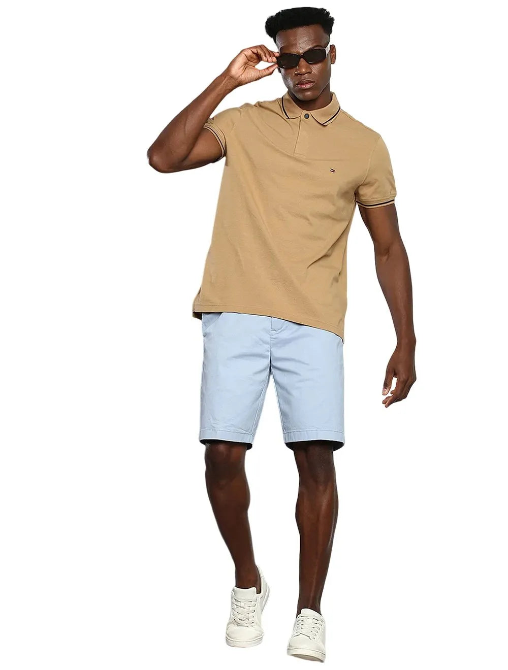Polo Tommy Hilfiger Athletic Prep Pure Cotton Marrom Claro