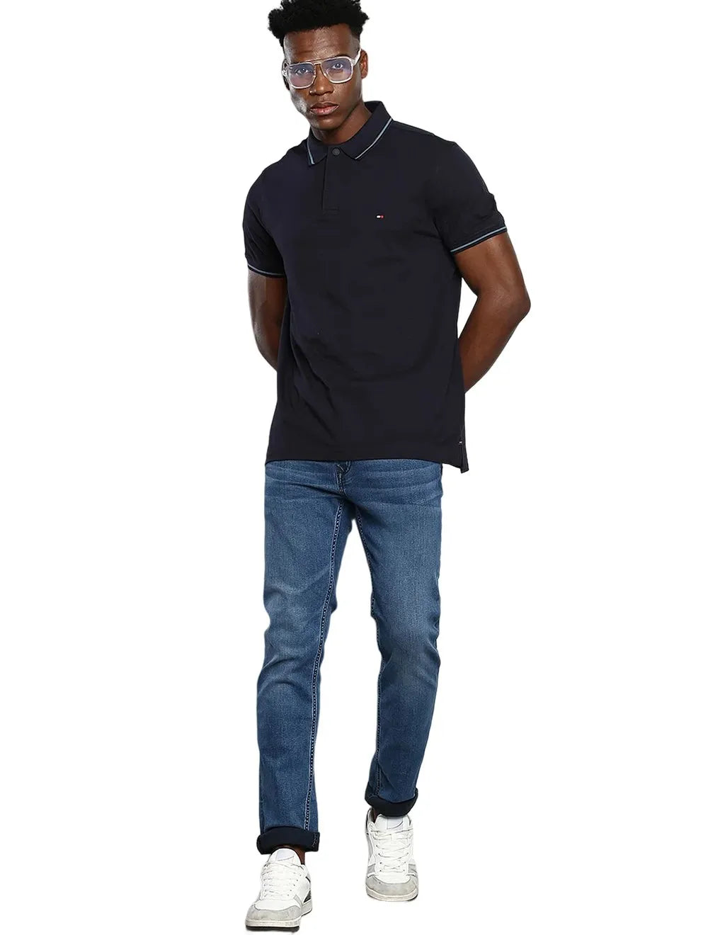 Polo Tommy Hilfiger Athletic Prep Pure Cotton Azul Marinho