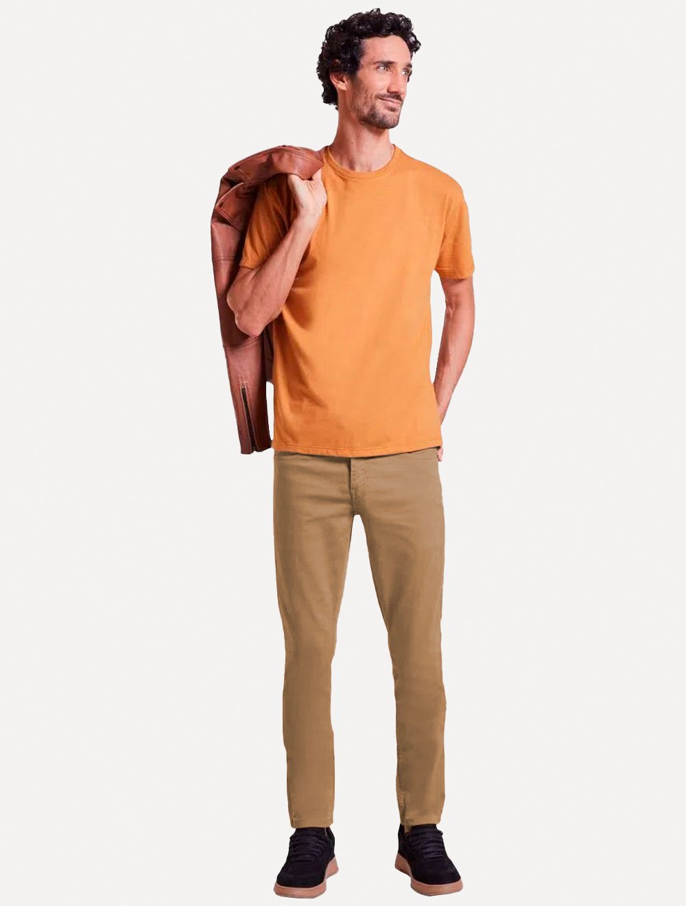 Calça Reserva Jeans Masculina Skinny Color Five Pockets Cáqui